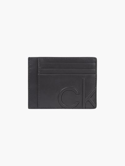 Calvin Klein Táskák & Kiegészítők HU643407 | Calvin Klein Bőr Zip Férfi Kártyatartó Fekete